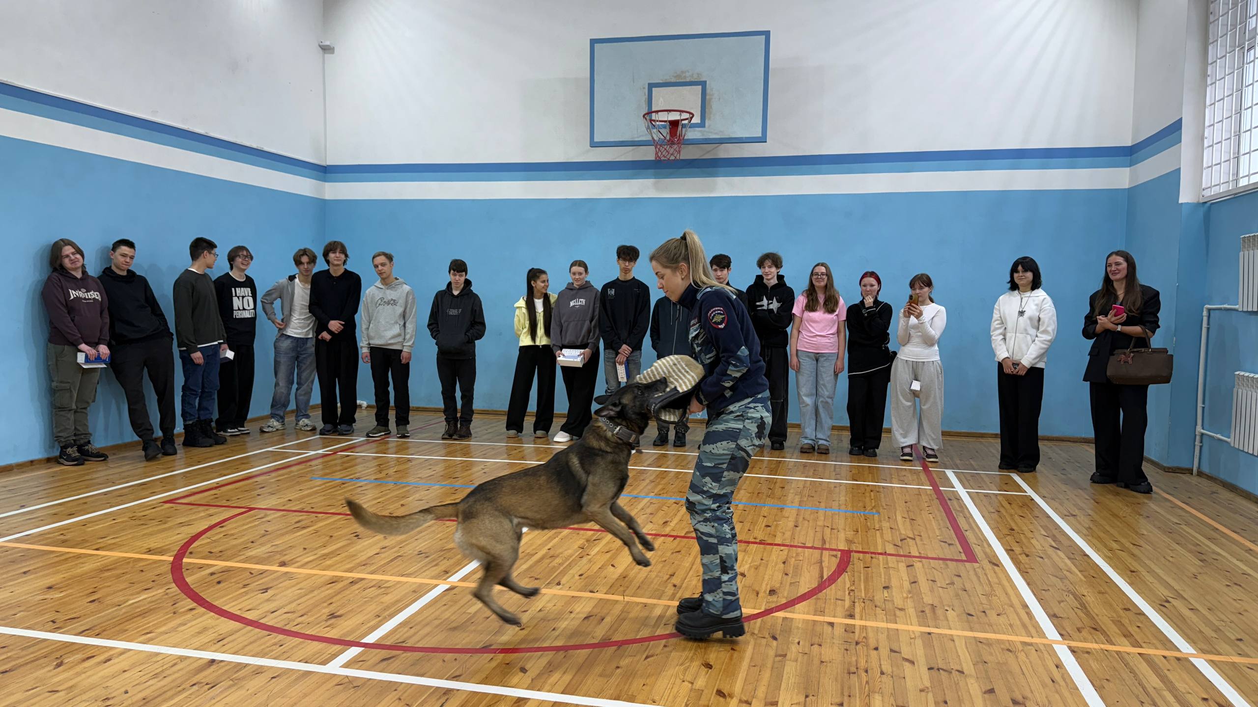 От инспектора-кинолога ЦКС ОМВД России по городу Магадану Екатерины Несмияновой молодые люди узнали, что собаки выполняют самые различные задачи – от нахождения похищенных вещей до поиска взрывчатых или наркотических веществ От инспектора-кинолога ЦКС ОМВД России по городу Магадану Екатерины Несмияновой молодые люди узнали, что собаки выполняют самые различные задачи – от нахождения похищенных вещей до поиска взрывчатых или наркотических веществ