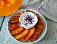 Необычная закуска: жареная тыква с брынзовым соусом