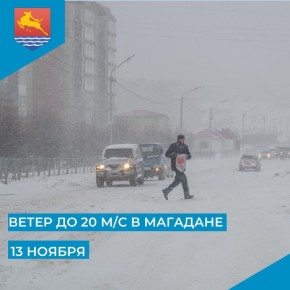 Ночью 13 ноября в областном центре ожидается ветер северо-восточный 15-20 м/с