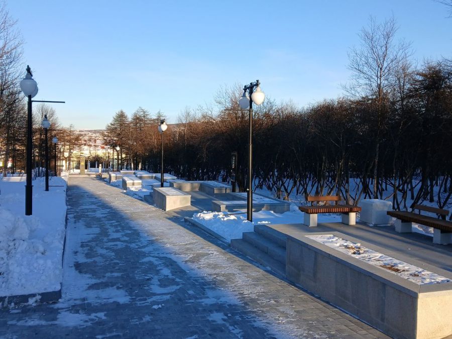 Новый мемориал оборудовали подсветкой на Аллее Памяти в Магадане Новый мемориал оборудовали подсветкой на Аллее Памяти в Магадане