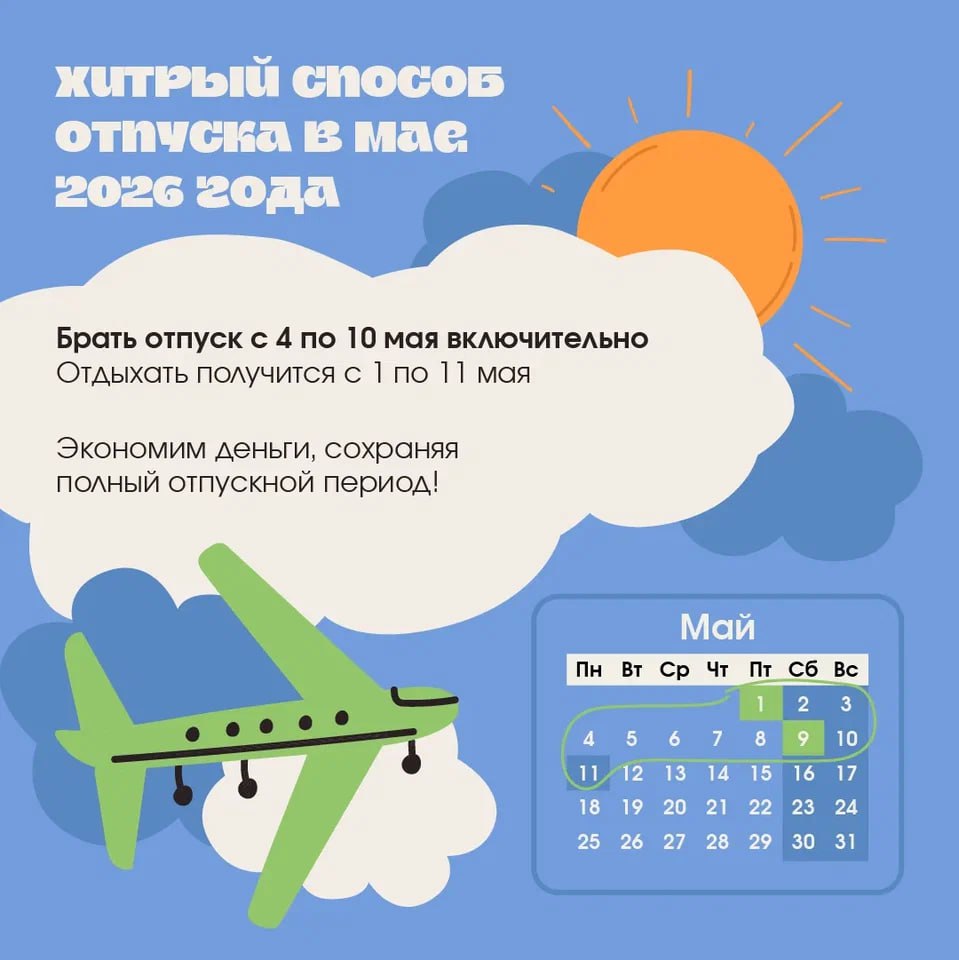 Ноябрь – самое время задуматься о выгодных вариантах отпуска в 2026 году Ноябрь – самое время задуматься о выгодных вариантах отпуска в 2026 году