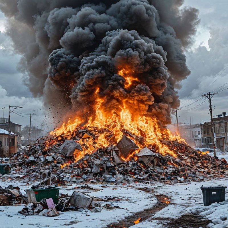 Горение мусора - частая причина вызова пожарных