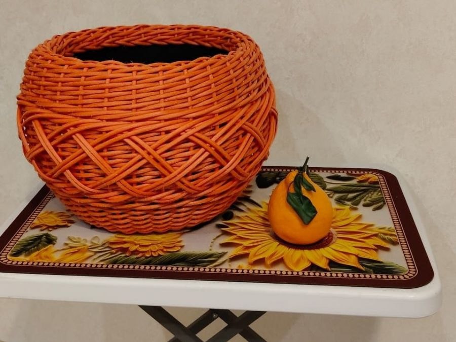 Талантливая магаданка создает фантазийные кашпо из ротанга