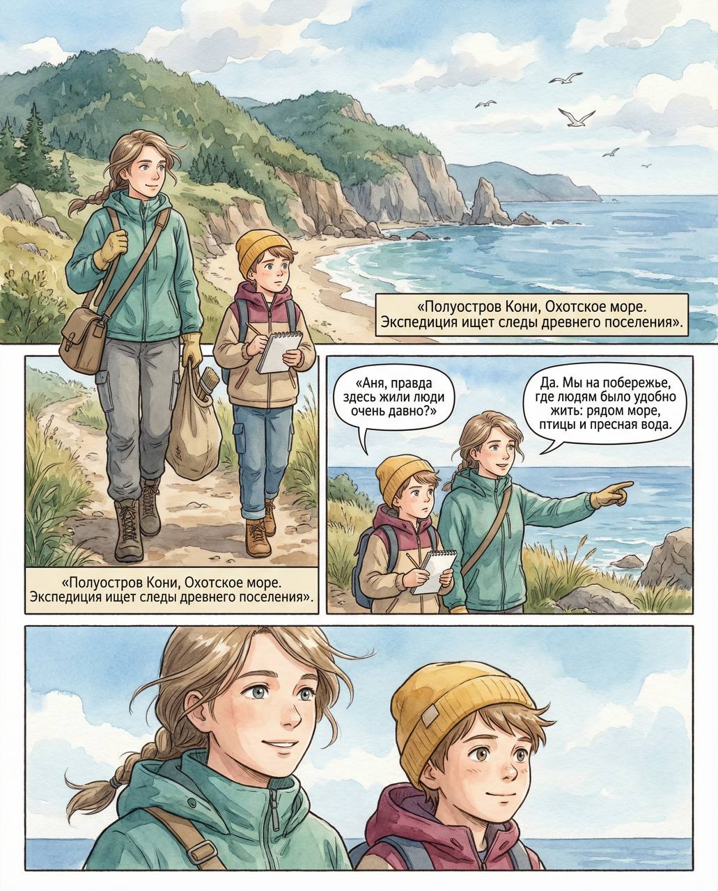 У берега море буквально «дышит» приливами, ветер рисует узоры на тундре, а земля хранит память о людях, которые жили здесь задолго до нас