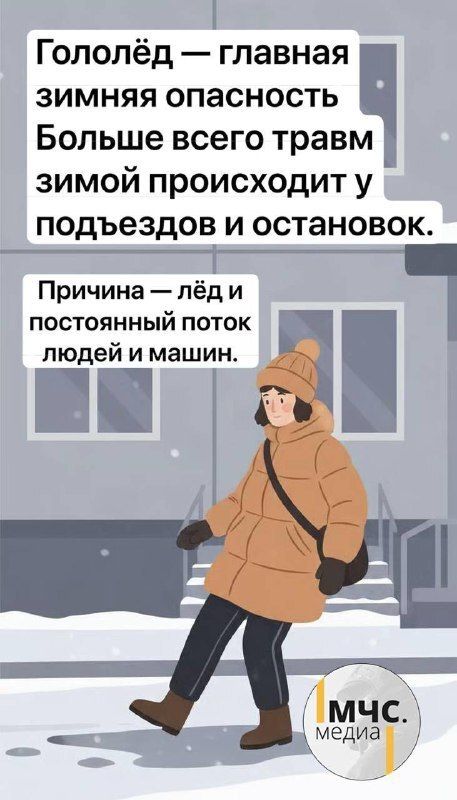 Гололёд — одна из главных причин травм в холодное время года
