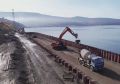 Берегоукрепляющую стену планируют достроить до Нового года в магаданской бухте Нагаева