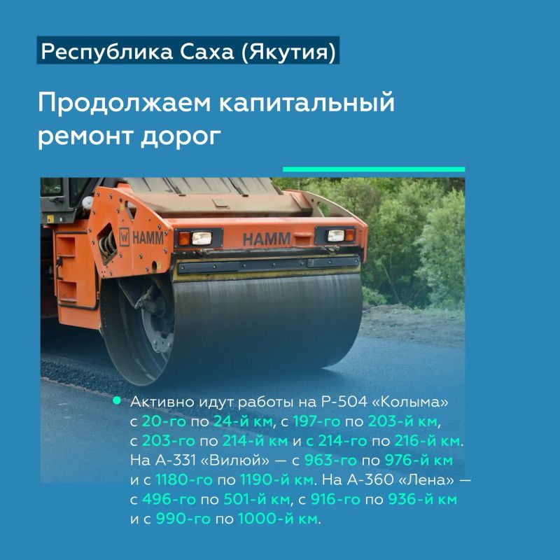Более 150 км федералок Якутии приведём к нормативу до конца 2026 года Более 150 км федералок Якутии приведём к нормативу до конца 2026 года